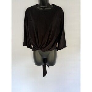 Revolve Grey Lab Los Angeles NEW Women’s Black Size XL Crop Top Tie Top